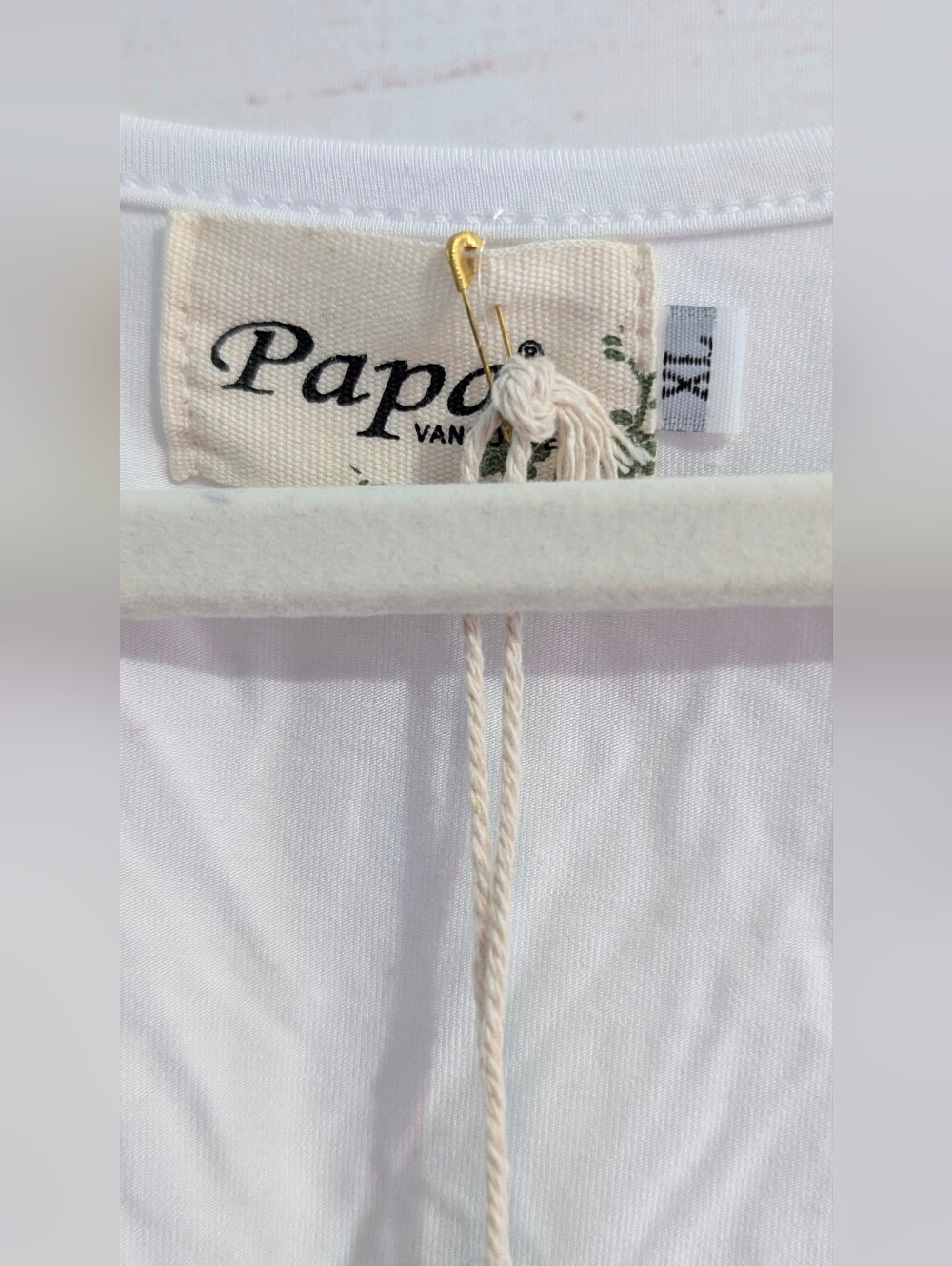 Nwt Papa Vancouver White V-Neck Wrap Crop Top Size XL - Picture 4 of 5